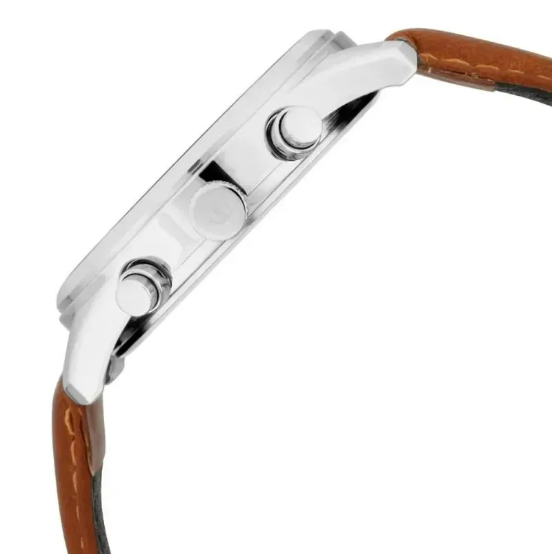 TITAN 1805SL04 Workwear with White Dial & Leather Strap Men’s Watch